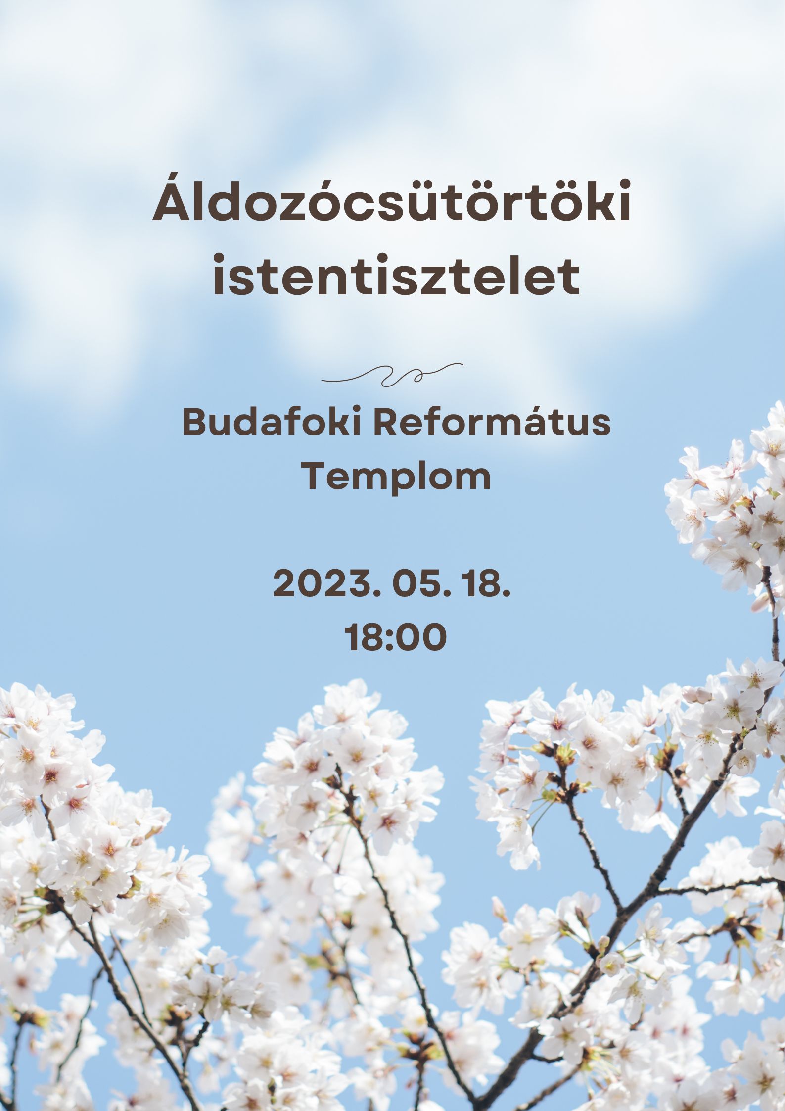 Áldozócsütörtöki istentisztelet