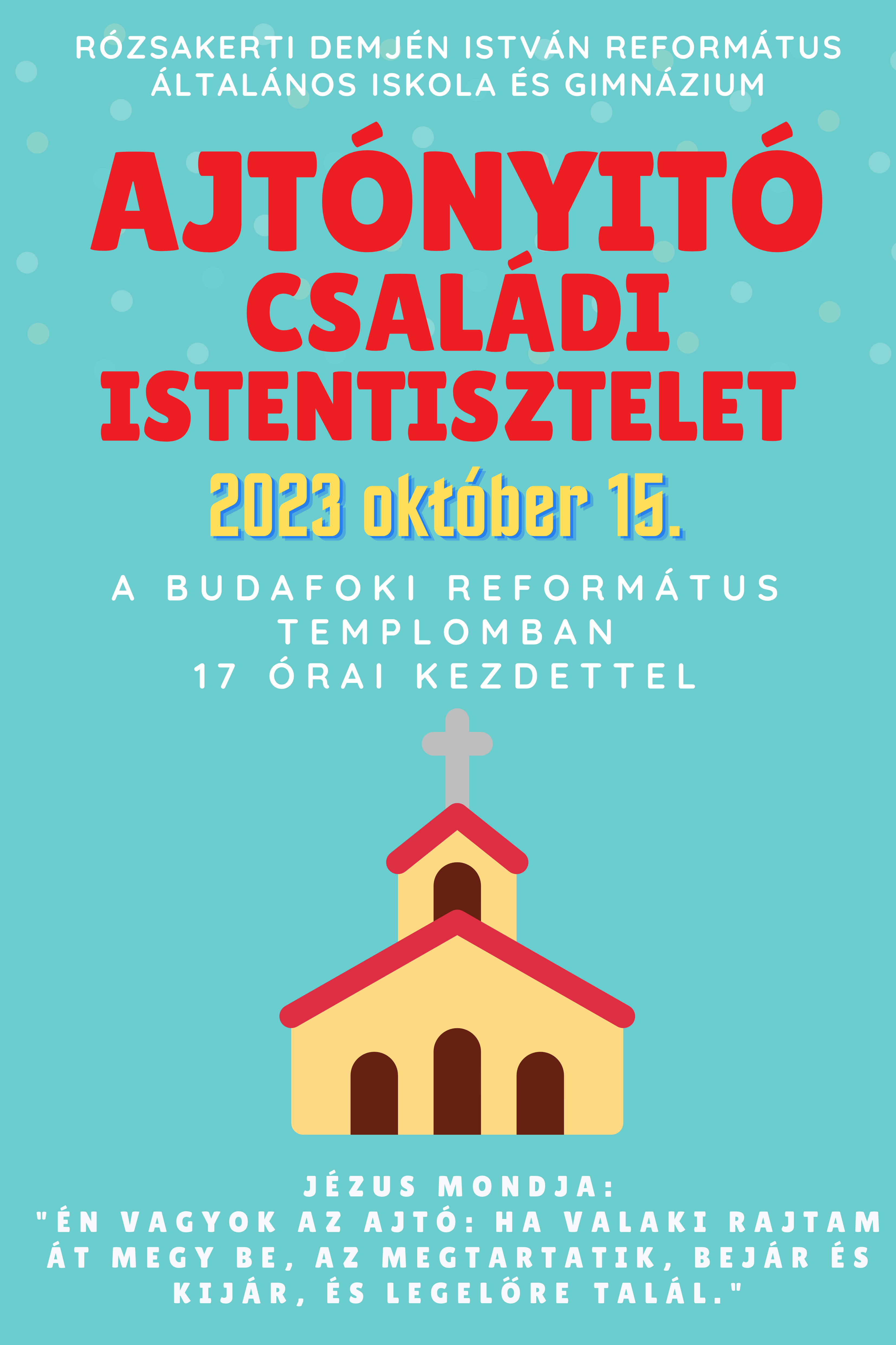 Ajtónyitó istentisztelet 2023 október 15
